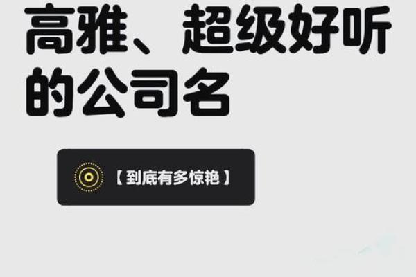 什么公司名称好听(什么公司名称好听,吉利)