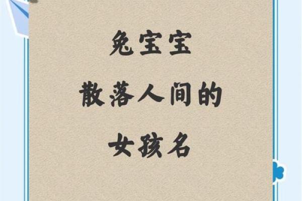 女孩兔宝宝取名字大全(女孩兔宝宝取名字大全集)