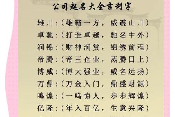 免费起公司名字的吉利词(免费公司取名字)
