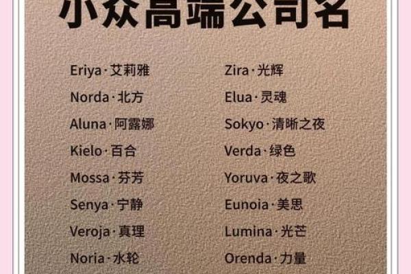 好听的公司名称有哪些(好听的公司名称有哪些柔软爱意的)