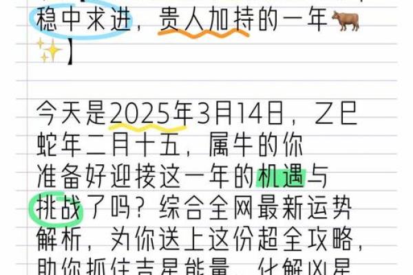 黄道吉日2025年3月属牛安门一览表_2025年属牛人的全年运势如何