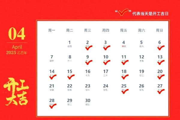 4月装修吉日2025年