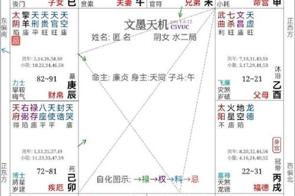 女命最怕疾厄宫化禄，疾厄宫化忌入官禄宫