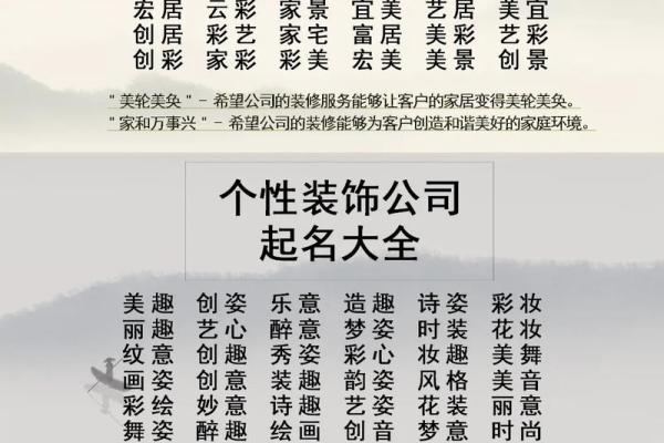 好听装饰公司名字(好听的装饰公司的名字)