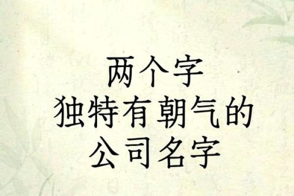 俩字大气的公司名字(俩字大气的公司名字)