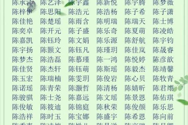 陈氏取名字大全男孩(陈氏姓名大全男孩)
