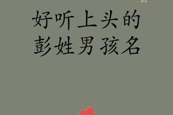 彭姓名字大全男孩(彭姓名字大全男孩免费)