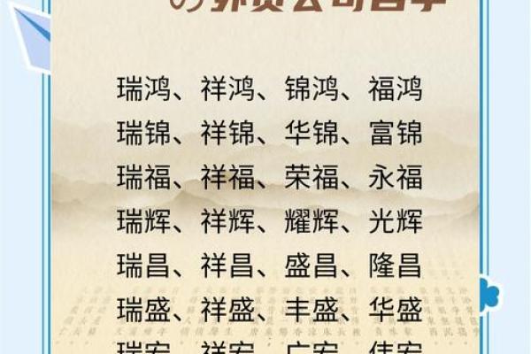 寓意吉祥的公司名称(寓意吉祥的公司名称有哪些)