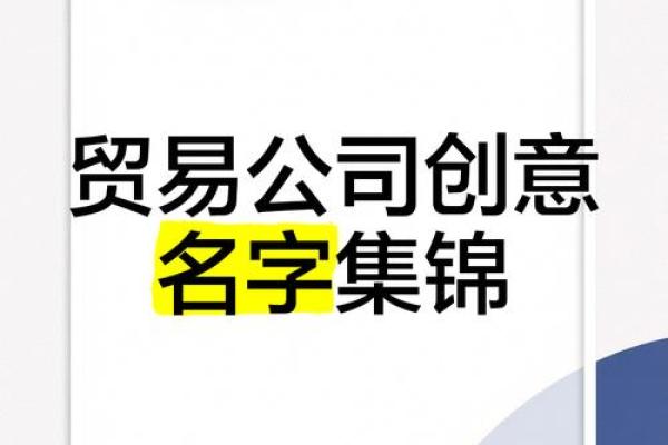 起个贸易公司的名字(贸易公司起名用字大全)