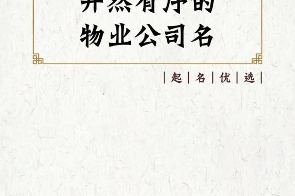 大气好听物业公司名字(有创意的物业公司名字)
