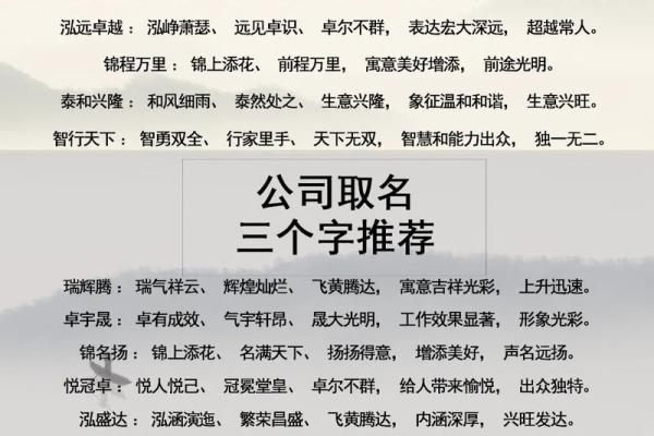 四字公司取名(四字公司取名有哪些)